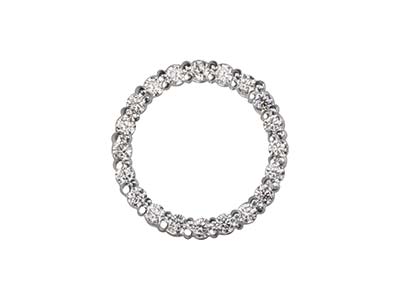 Cerchio Della Vita 18 MM Con Ossididi Zirconio, Argento 925
