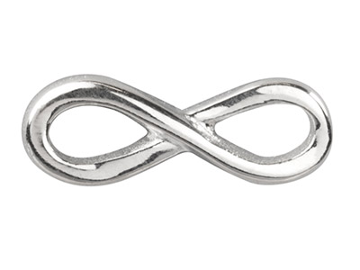 Confezione Da 5 Connettori A Forma Di Infinito, 13 Mm, Argento 925 - Immagine Standard - 1