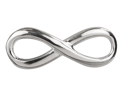 Confezione Da 5 Connettori A Forma Di Infinito, 16mm, Argento 925 - Immagine Standard - 1