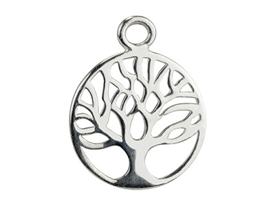 Confezione Da 5 Pendenti Con Motivo Albero Della Vita In Filigrana, Stile Classico, 10 Mm, Argento 925 - Immagine Standard - 1