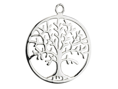 Pendente Fantasia Albero Della Vitada 25 Mm, Argento 925, Sacchetto D A 5