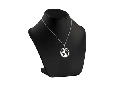 Ciondolo Mappa Del Mondo 20 Mm, Argento 925 - Immagine Standard - 2