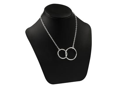 Connettore Anelli Intrecciati 10 E 15 Mm, Argento 925 - Immagine Standard - 2