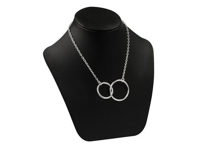 Connettore Con Anelli Intrecciati 12 E 16 Mm, Argento 925 - Immagine Standard - 2