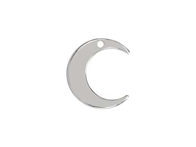Ciondolo Grezzo A Forma Di Mezzaluna 15 Mm, Argento 925
