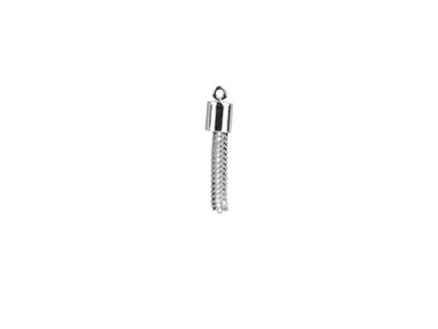 Nappa Con Catena Maglie Quadre, 17 Mm, Argento 925