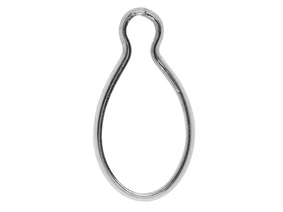 Set Di Castone Chiuso Con Pendente Ovale 6x 4 Mm, Argento 925, Sacchetto Da 5 - Immagine Standard - 2