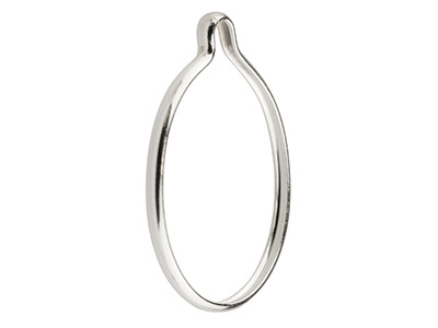 Set Di Castone Chiuso Con Pendente Ovale 14x 10 Mm, Argento 925, Sacchetto Da 5