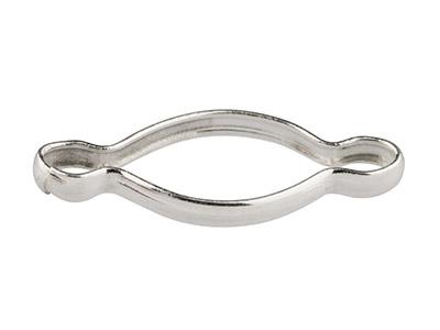 Connettore Castone Chiuso, Forma Ovale 8 X 6 Mm, Argento 925, Sacchetto Da 5
