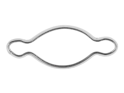 Connettore Castone Chiuso, Forma Ovale 8 X 6 Mm, Argento 925, Sacchetto Da 5 - Immagine Standard - 2