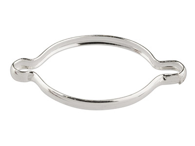 Componente A Castone Chiuso, Forma Ovale 10 X 8 Mm, Argento 925, Sacchetto Da 5