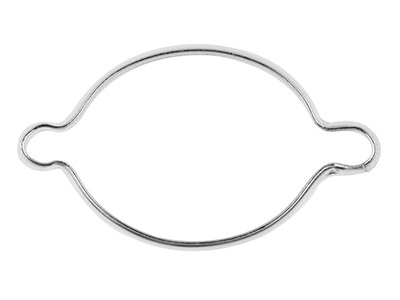 Componente A Castone Chiuso, Forma Ovale 10 X 8 Mm, Argento 925, Sacchetto Da 5 - Immagine Standard - 2