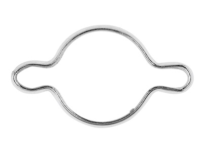 Connettore A Castone Chiuso, Forma Rotonda 6 Mm, Argento 925, Pacchetto Da 5 - Immagine Standard - 2