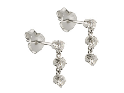 Intermedio Chaton A 4 Griffe Per Pietre Da 4 Mm, Argento 925 - Immagine Standard - 3