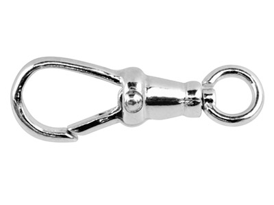 Chiusura A Moschettone Girevole Conanello Aperto 23 Mm, Argento 925