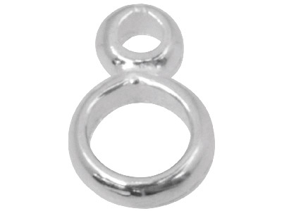 Anello Chiuso A Doppio Anello, Anello Piccolo 3 Mm, Anello Grande 5 Mm, Argento 925, Confezione Da 10
