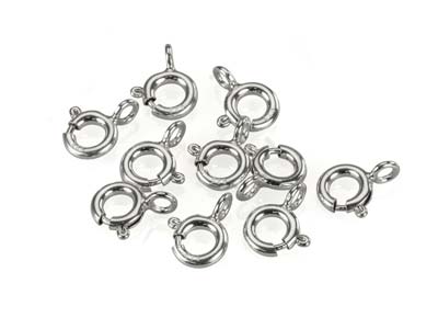 Anello A Molla 6 Mm, Anello Saldato, Argento 925, Sacchetto Da 10 - Immagine Standard - 2