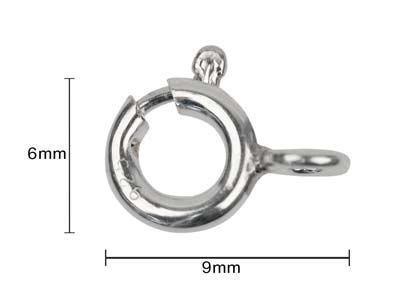 Anello A Molla 6 Mm, Anello Saldato, Argento 925, Sacchetto Da 10 - Immagine Standard - 3