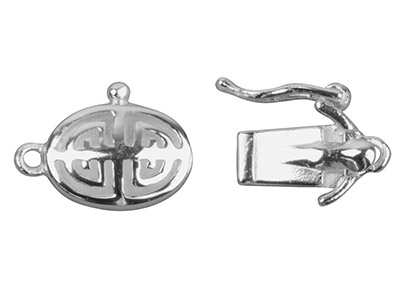 Chiusura A 1 Fila, Con Fermaglio Disicurezza 17,30 X 10,20 Mm, Argent O 925 - Immagine Standard - 2