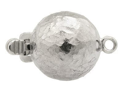 Chiusura A Sfera Martellata Da 7 Mm, Argento 925 - Immagine Standard - 2