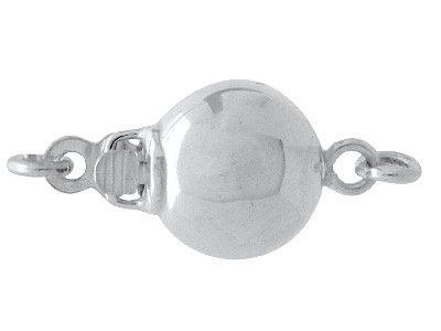 Chiusura A 1 Fila, Forma Ellittica 8 Mm, Argento 925 Lucido
