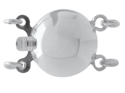 Chiusura A 2 File, Forma Ellittica 10 Mm, Argento 925 Lucido