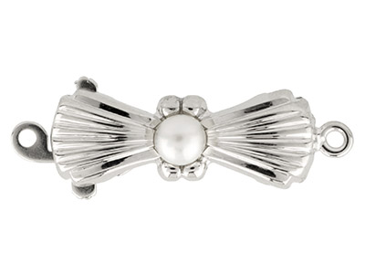 Chiusura A Nodo 17 X 6 MM Con Perlacoltivata, Argento 925 - Immagine Standard - 3