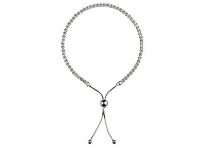 Chiusura A Sfera Regolabile Con Catena A Serpente Da 5,5 Cm, Argento 925 - Immagine Standard - 2