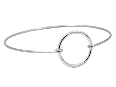 Bracciale Rigido Intercambiabile, 17,50 Cm, Argento 925 - Immagine Standard - 2