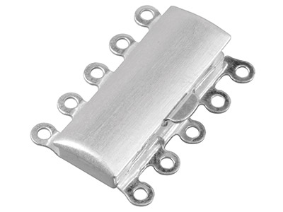 Chiusura A 5 File, Rettangolo 23 X 16 Mm, Aspetto Argento 930 Opaco