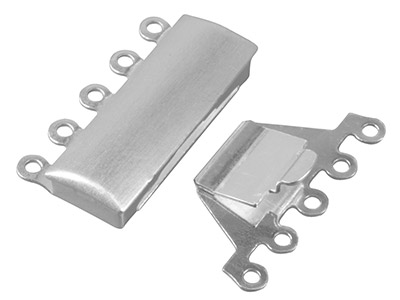 Chiusura A 5 File, Rettangolo 23 X 16 Mm, Aspetto Argento 930 Opaco - Immagine Standard - 2