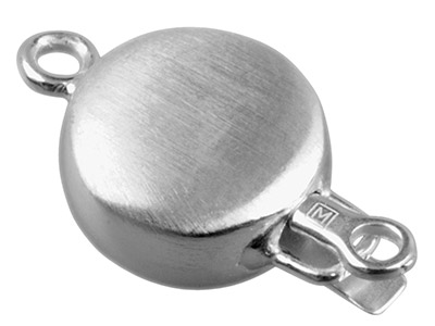 Chiusura Piatta Rotonda 12 Mm, Argento 930 Aspetto Opaco