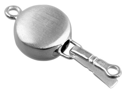 Chiusura Piatta Rotonda 12 Mm, Argento 930 Aspetto Opaco - Immagine Standard - 2
