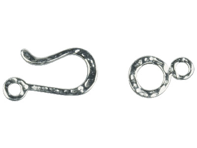 Chiusura A Gancio Da 23 MM E Anelloda 15 Mm, Argento 925 Testurizzato