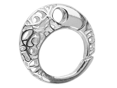 Chiusura Invisibile In Filigrana Tonda 20mm, Argento 925 Ref. 28028