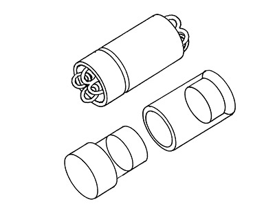 Tubo Di Chiusura Magnetica 13 X 5 Mm, Argento 925 - Immagine Standard - 2