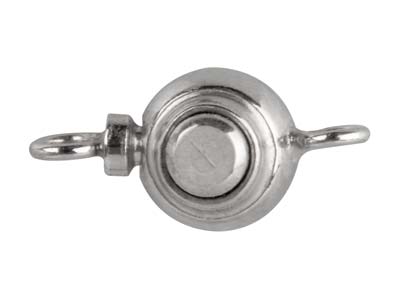 Chiusura Tonda Da 7 MM Con Pulsante, Argento 925 - Immagine Standard - 4
