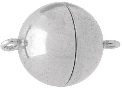 Chiusura Magnetica Pallina Da 10 Mm, Argento 925