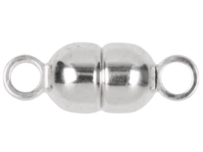 Chiusura Magnetica A Forma Di Barilotto, 4,5 Mm, Argento 925