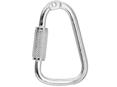 Portachiavi Triangolare Con Chiusura A Vite, Argento 925