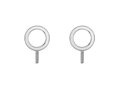 Asta Del Cerchio Vitale 6 Mm, Argento 925, Coppia - Immagine Standard - 2