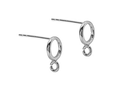 Stelo Del Cerchio Della Vita 6 MM Con Anello, Argento 925, Coppia