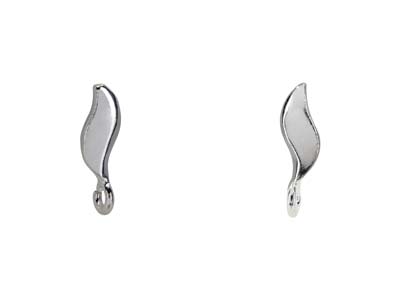 Gambo Foglia 5 Mm, Con Anello, Argento 925, Coppia