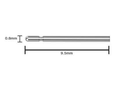 Stelo Per Orecchini 9,5 X 0,8 Mm, Argento Sterling, Confezione Da 10 Paia 100% Argento Riciclato - Immagine Standard - 3