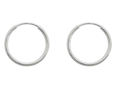 Orecchini A Cerchio Senza Fine, 12 mm, Argento 925, Confezione Da 2 - Immagine Standard - 1