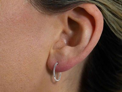 Orecchini A Cerchio Da 12 Mm, Argento 925, Paio - Immagine Standard - 3
