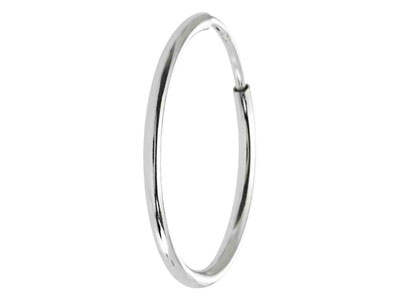 Orecchini A Cerchio Da 12 Mm, Argento 925, Paio - Immagine Standard - 4