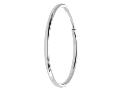 Orecchino A Cerchio 24 Mm, Argento 925, Paio - Immagine Standard - 4