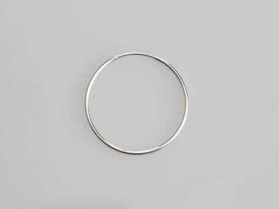 Orecchino A Cerchio 24 Mm, Argento 925, Paio - Immagine Standard - 5