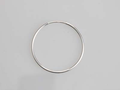 Orecchino A Cerchio 30 Mm, Argento 925, Paio - Immagine Standard - 5